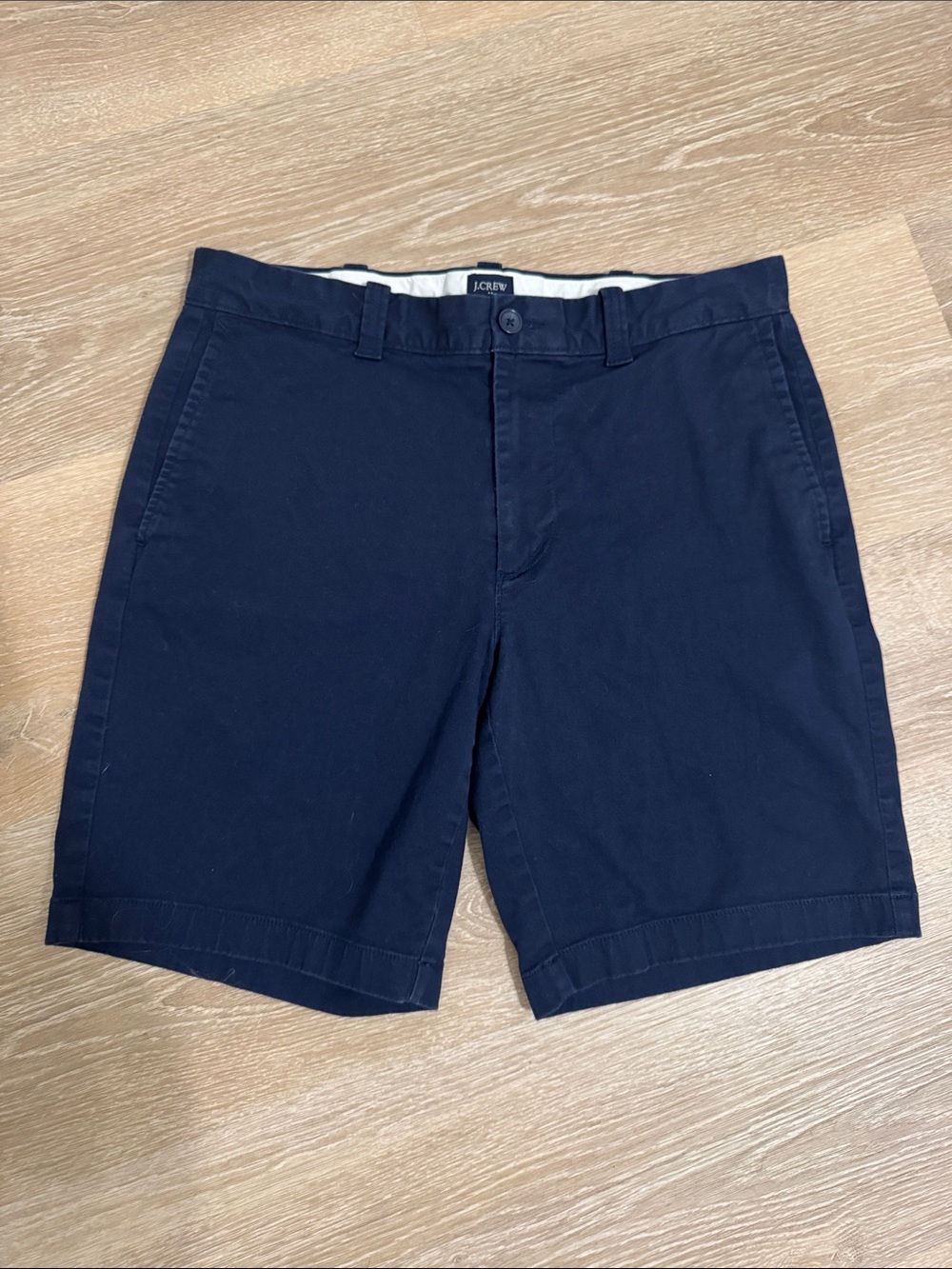 J. Crew Men's Navy Flat-Front Chino Shorts